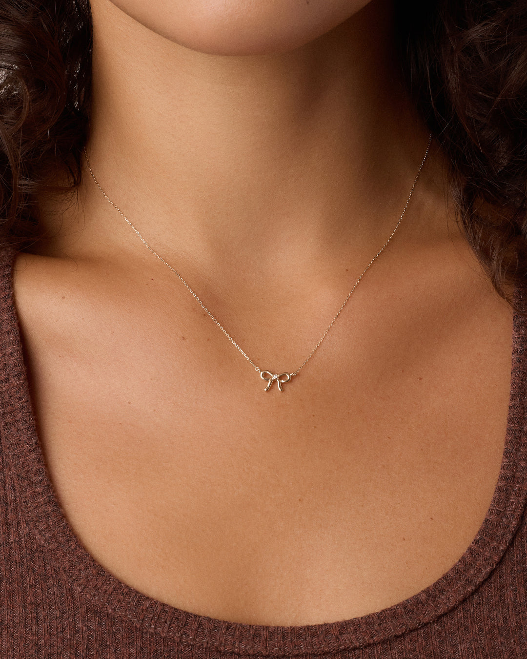 Diamond Put A Bow On It Necklace