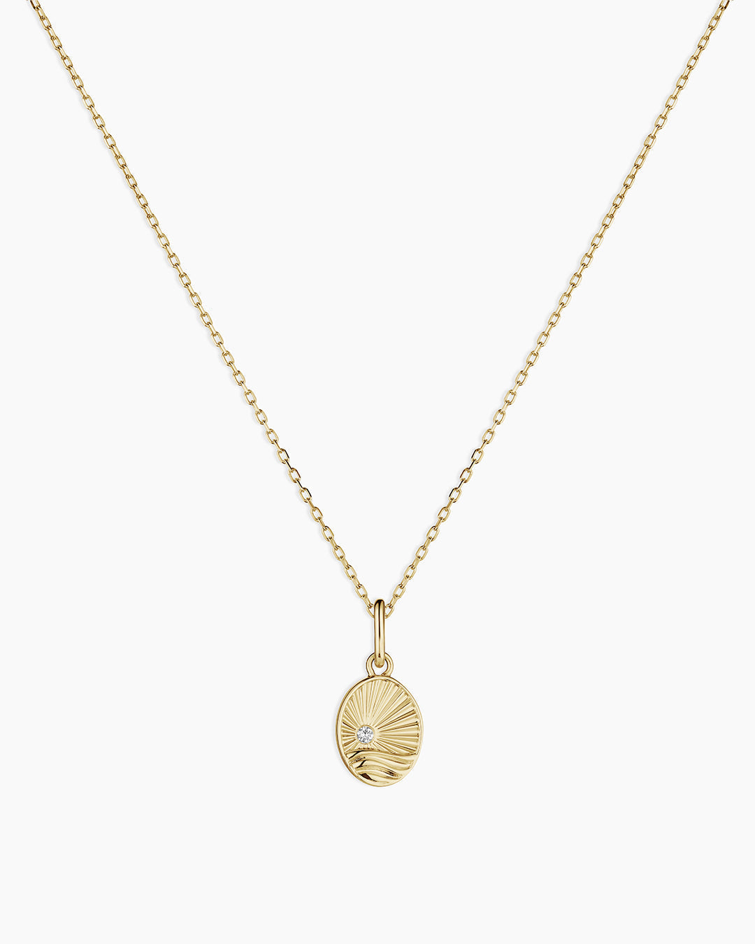 Diamond Beach Charm Necklace