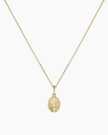 Diamond Beach Charm Necklace