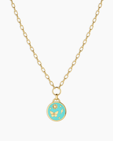 Lightning Strikes Coin Necklace