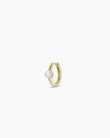 Lab Grown Diamond Solitaire Single Huggie