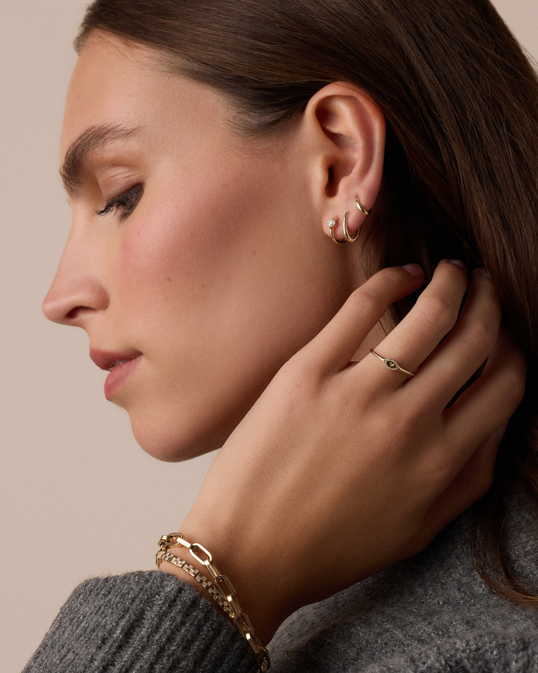 Lab Grown Diamond Solitaire Single Huggie
