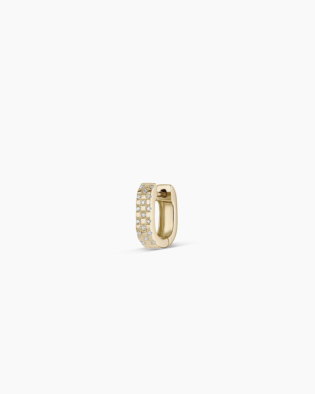 Diamond Checkered Mini Single Huggie