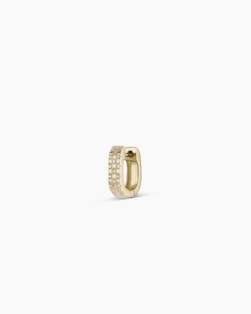 Diamond Checkered Mini Single Huggie