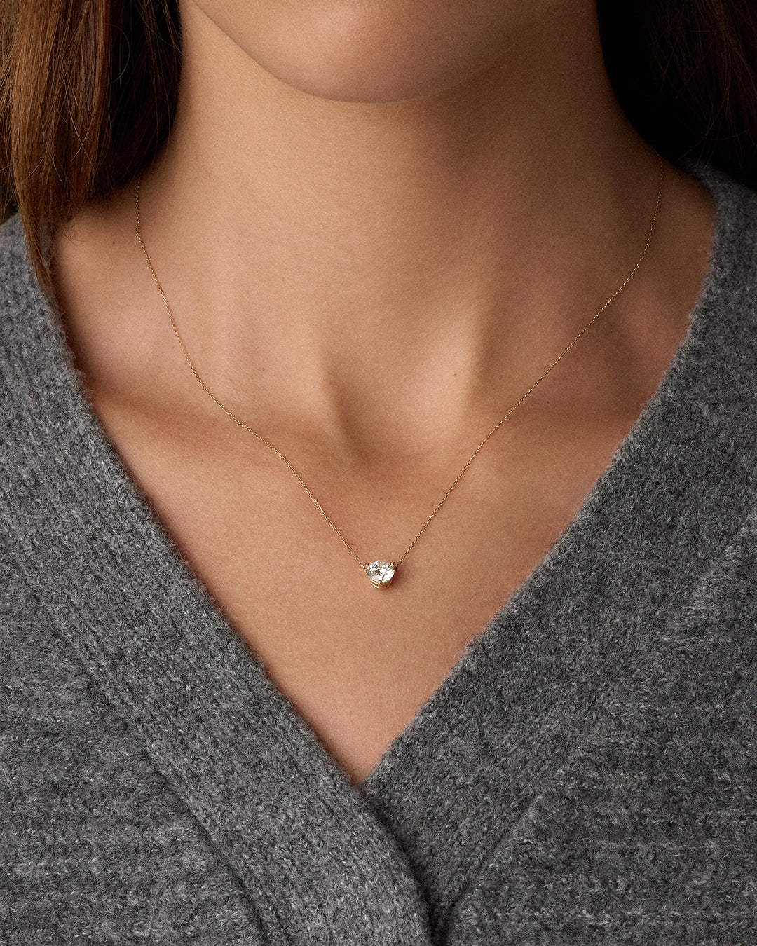 Lab Grown Diamond Solitaire Necklace