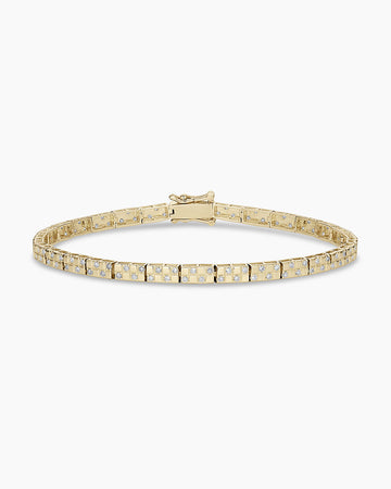 Diamond Checkered Tennis Bracelet