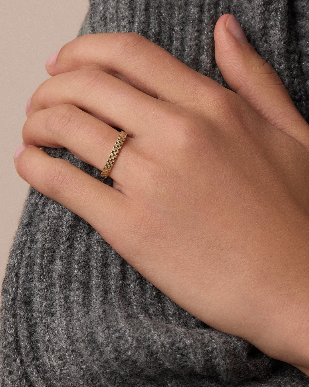Diamond Checkered Ring