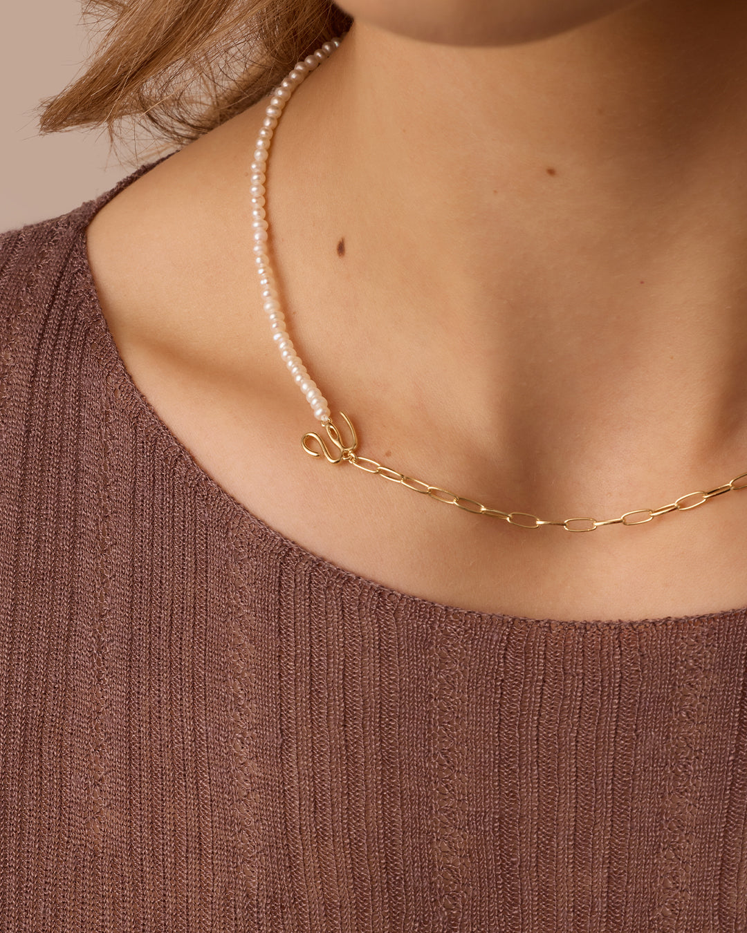 Lou Pearl Alphabet Necklace