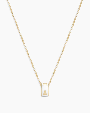 14K Gold Mama Halo Charm Necklace