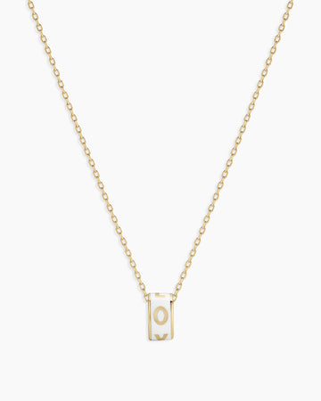 14K Gold Love Halo Charm Necklace