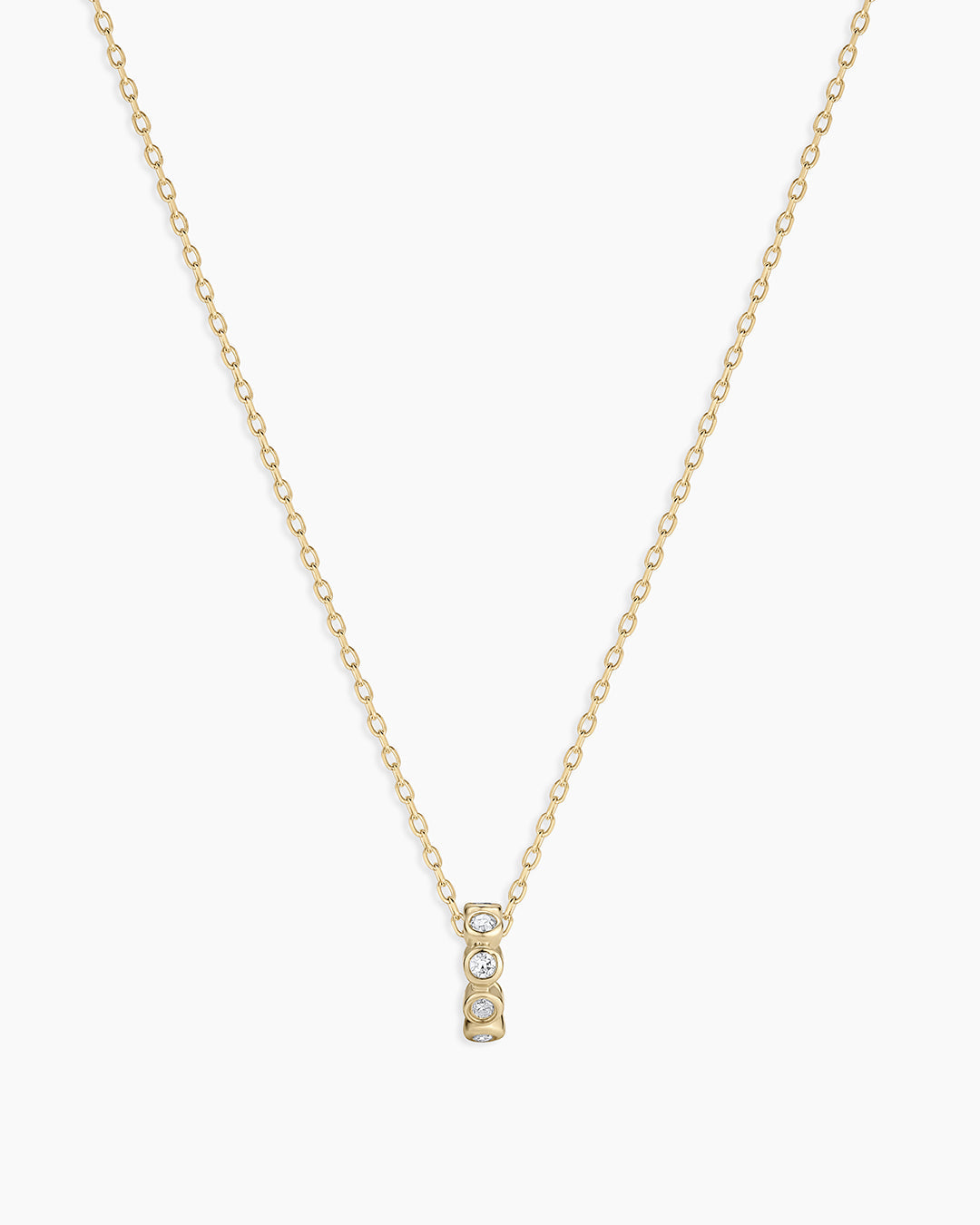 Classic Diamond Halo Charm Necklace