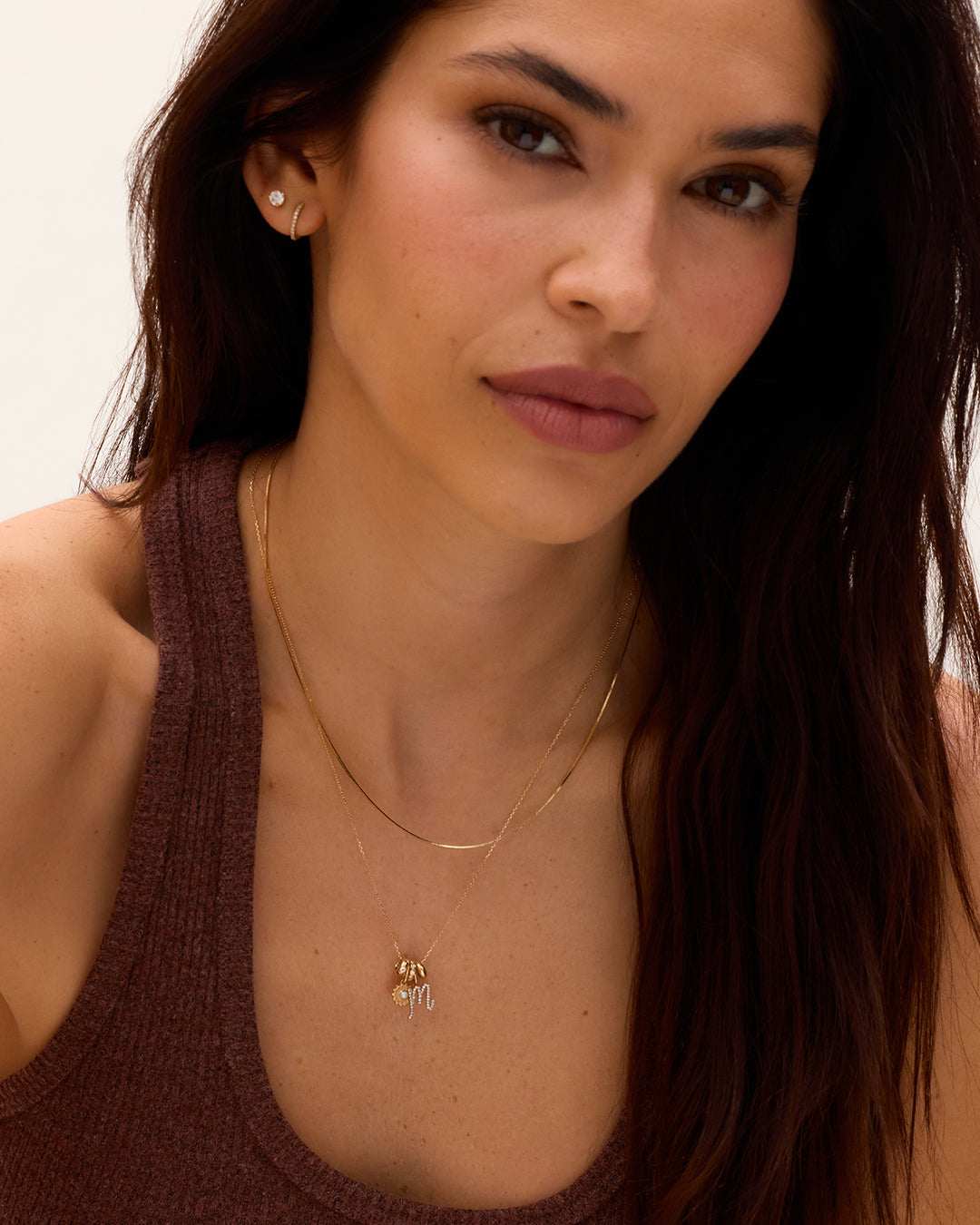 Classic Diamond Halo Charm Necklace