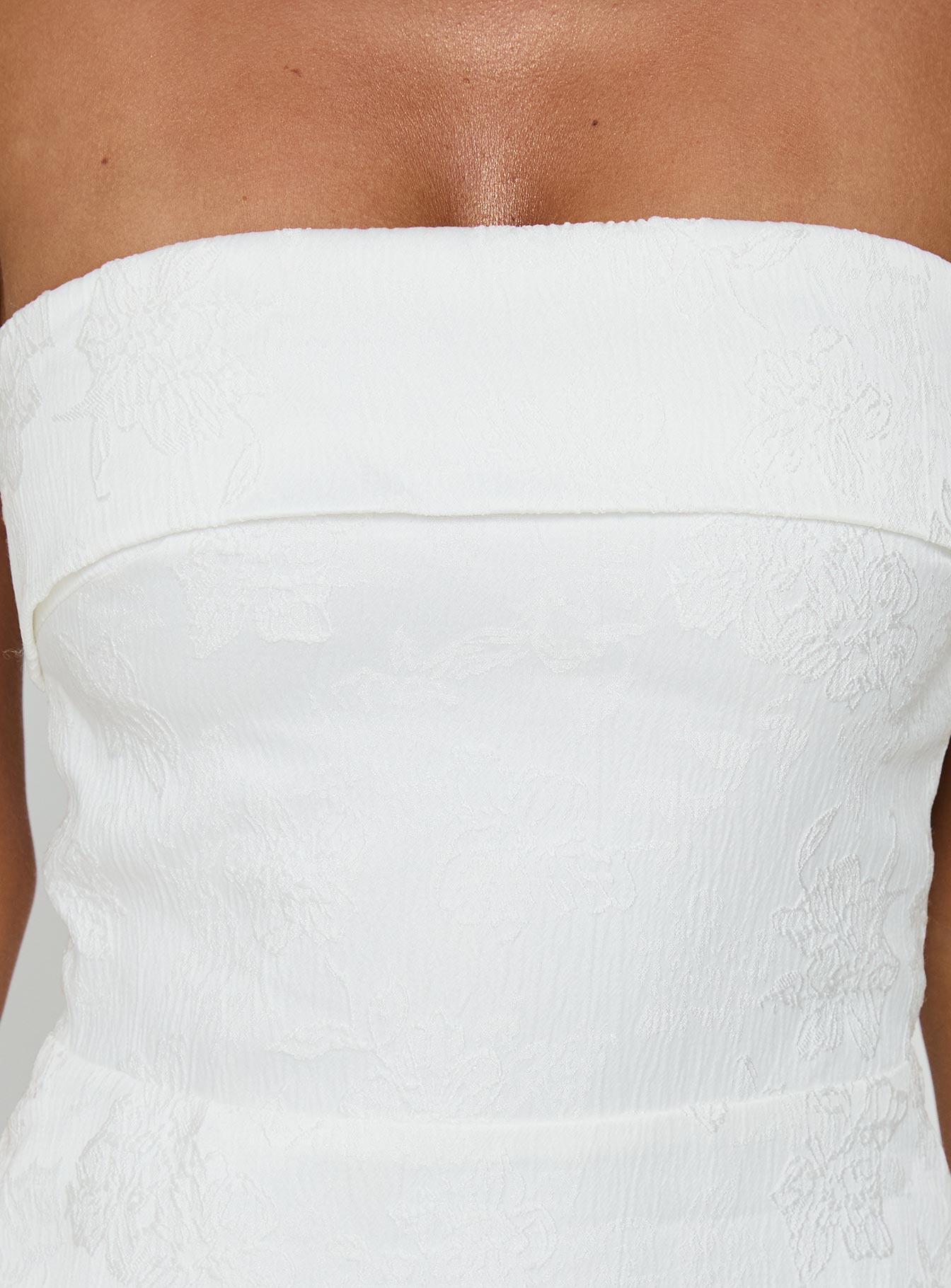 Dakhoda Strapless Mini Dress White