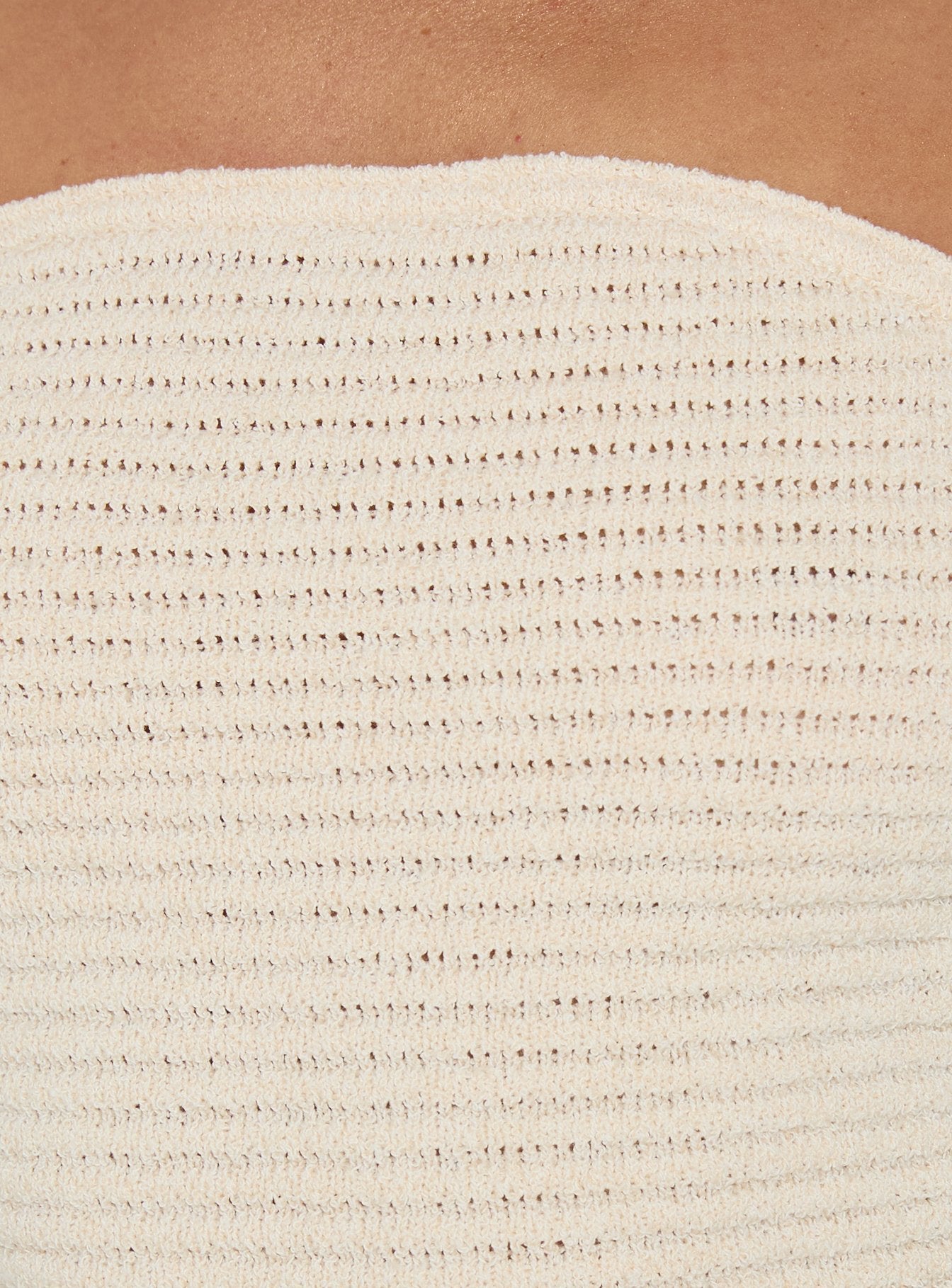 Antonie Strapless Textured Mini Dress Cream