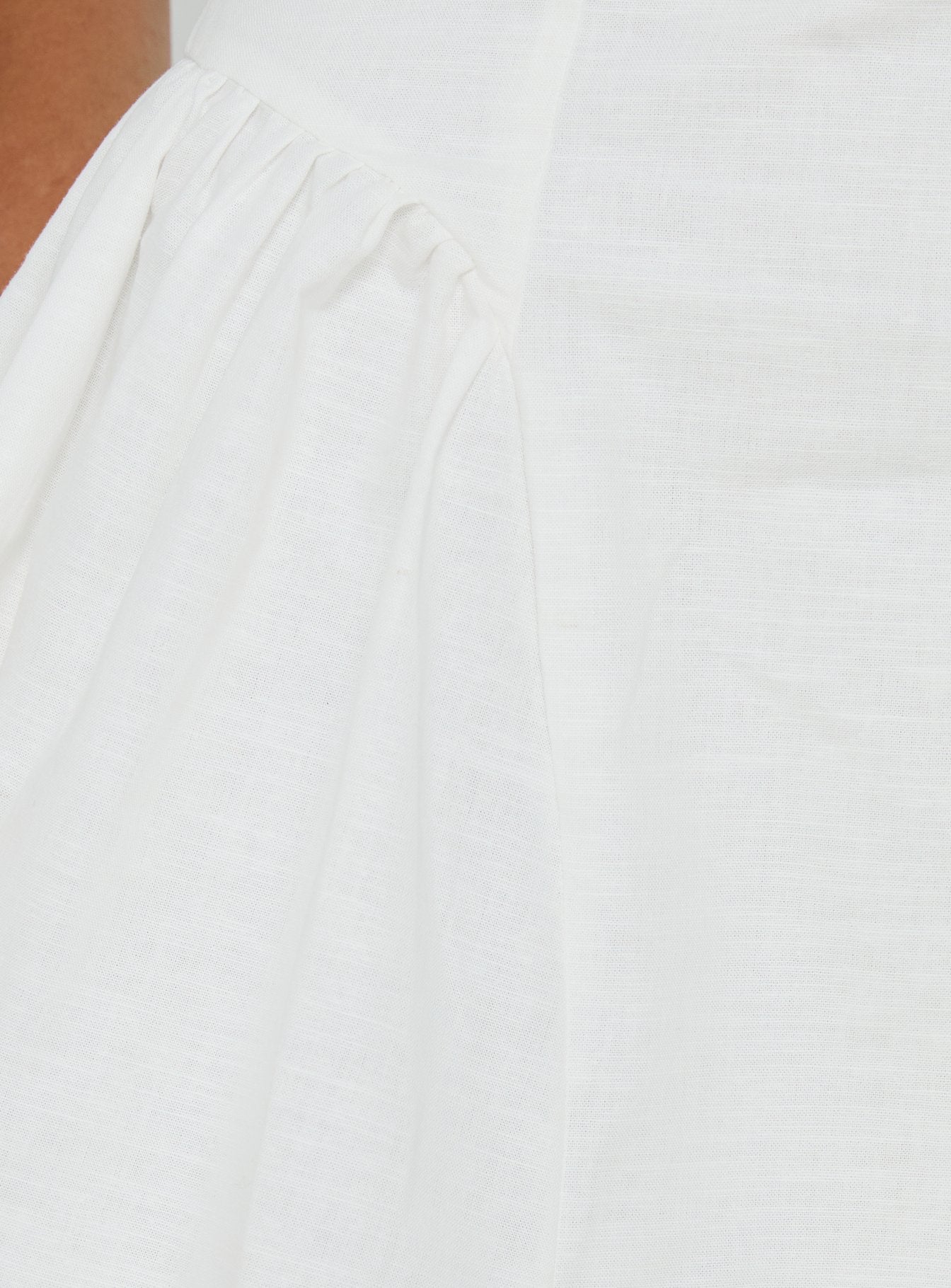 Rozalea Ruched Mini Dress White