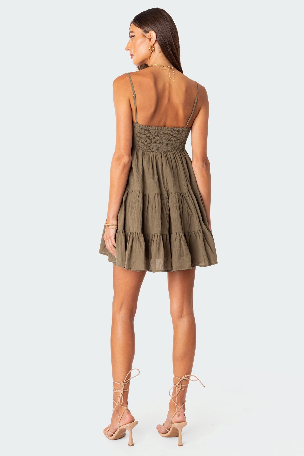 Sheer Lace Built In Bodysuit Midi Dress