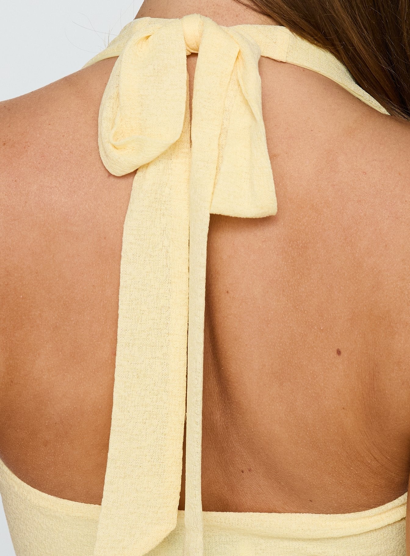 Amaleta Halter Ruched Mini Dress Butter