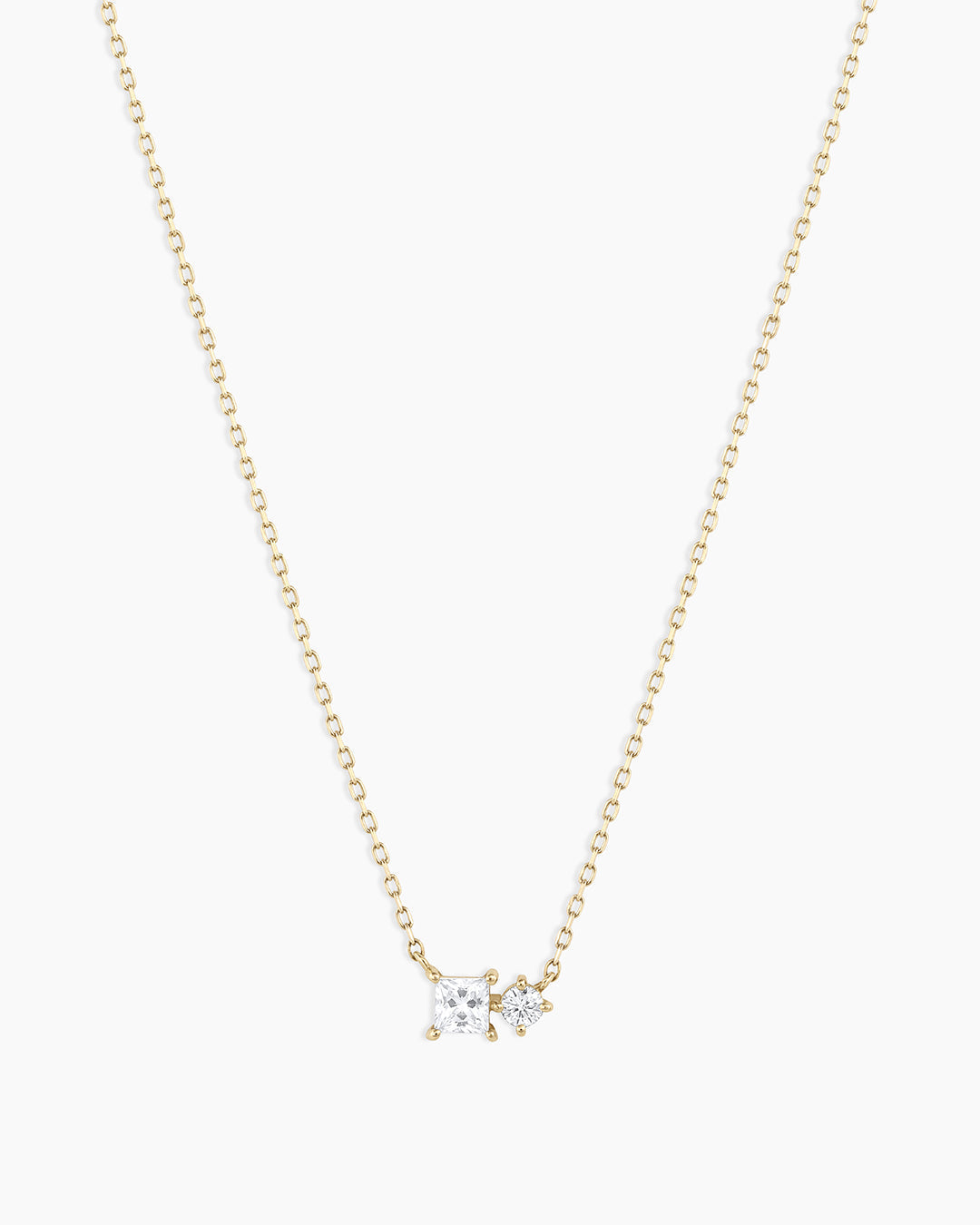 Diamond And White Sapphire Necklace
