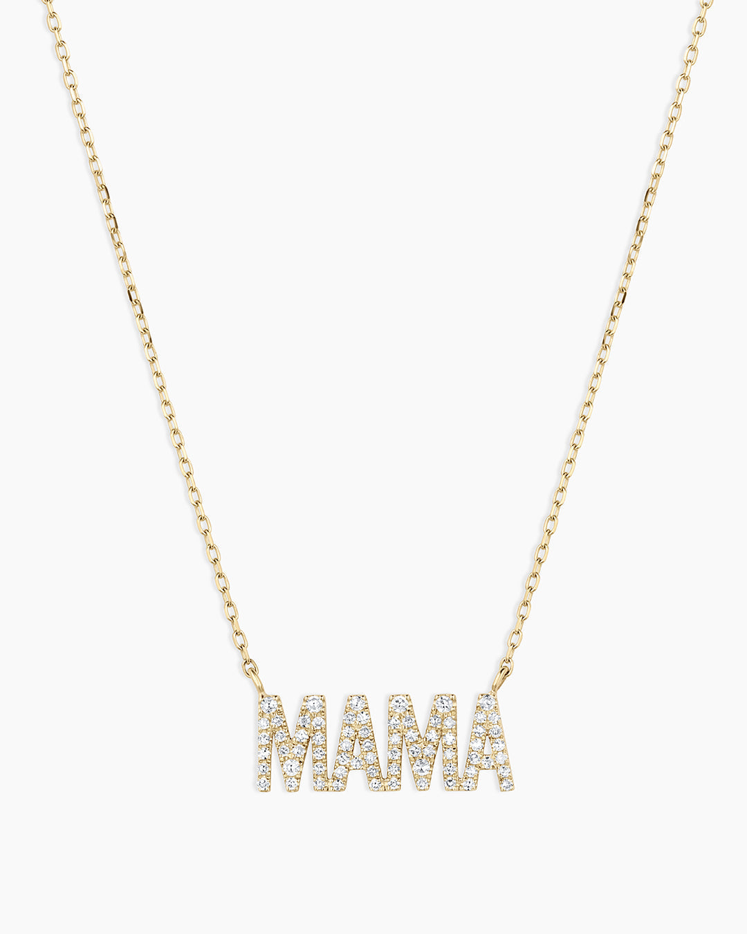 Diamond Pav Mama Necklace