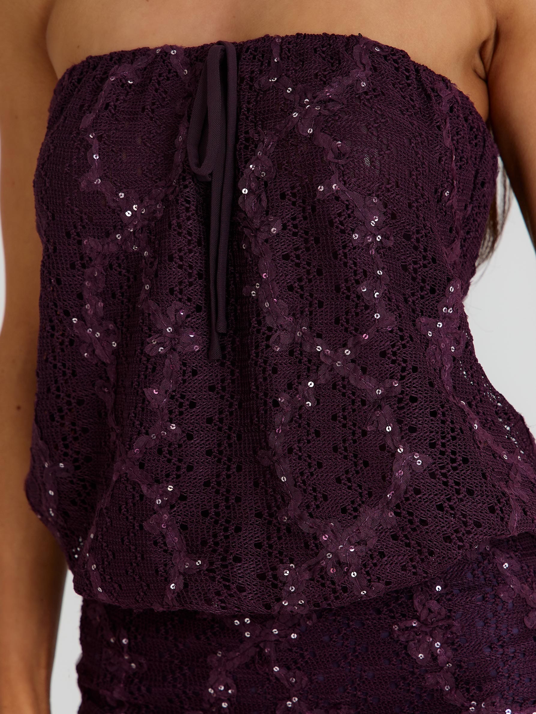 Ayanna Mini Dress Plum