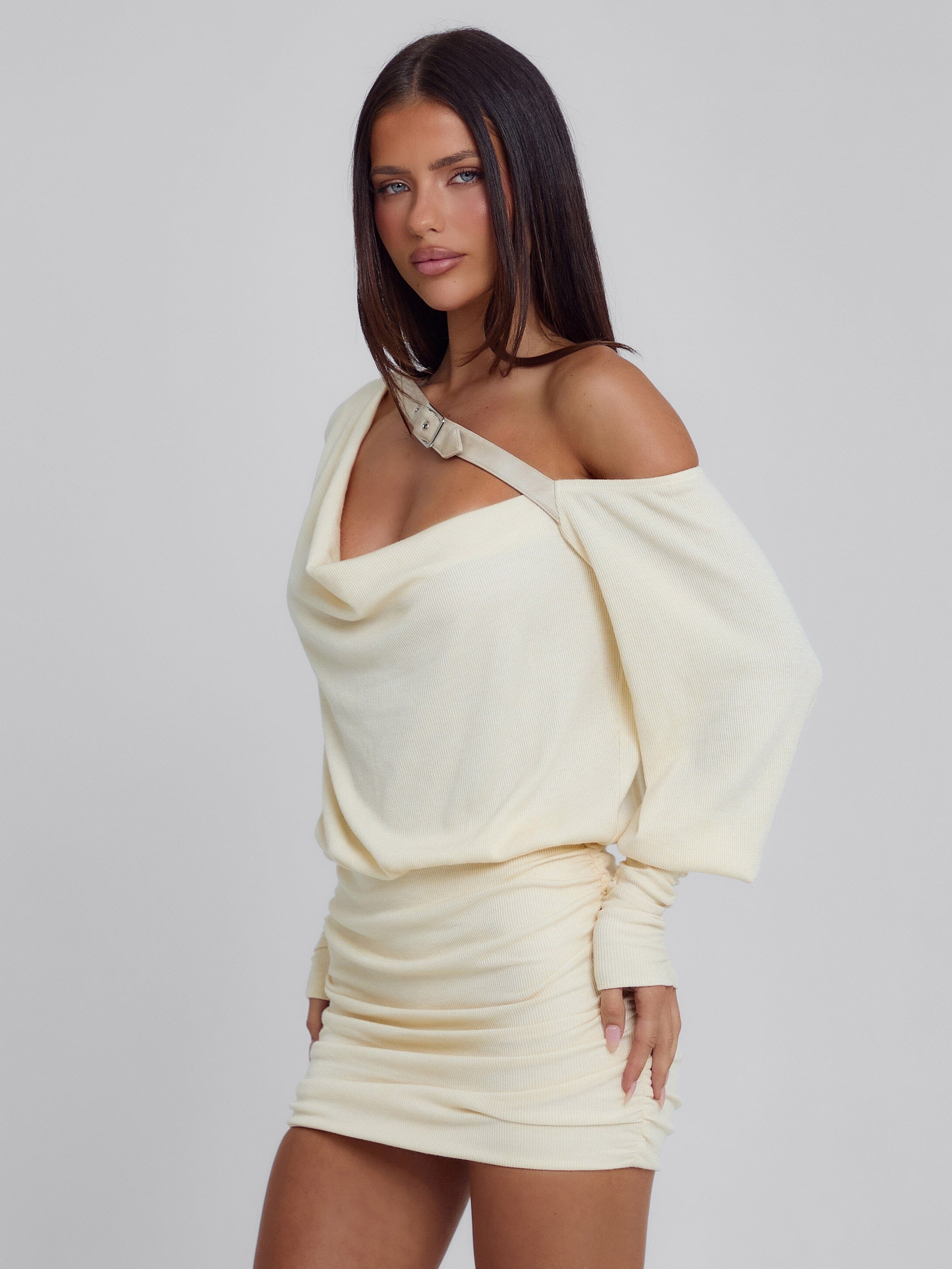 Azari Mini Dress Cream