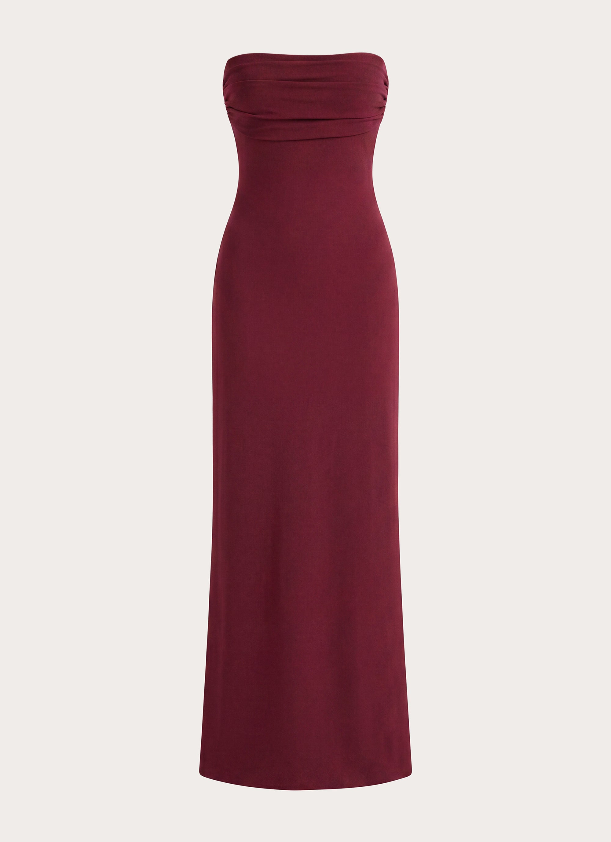 Almost Yours Strapless Maxi Dress - Burgundy