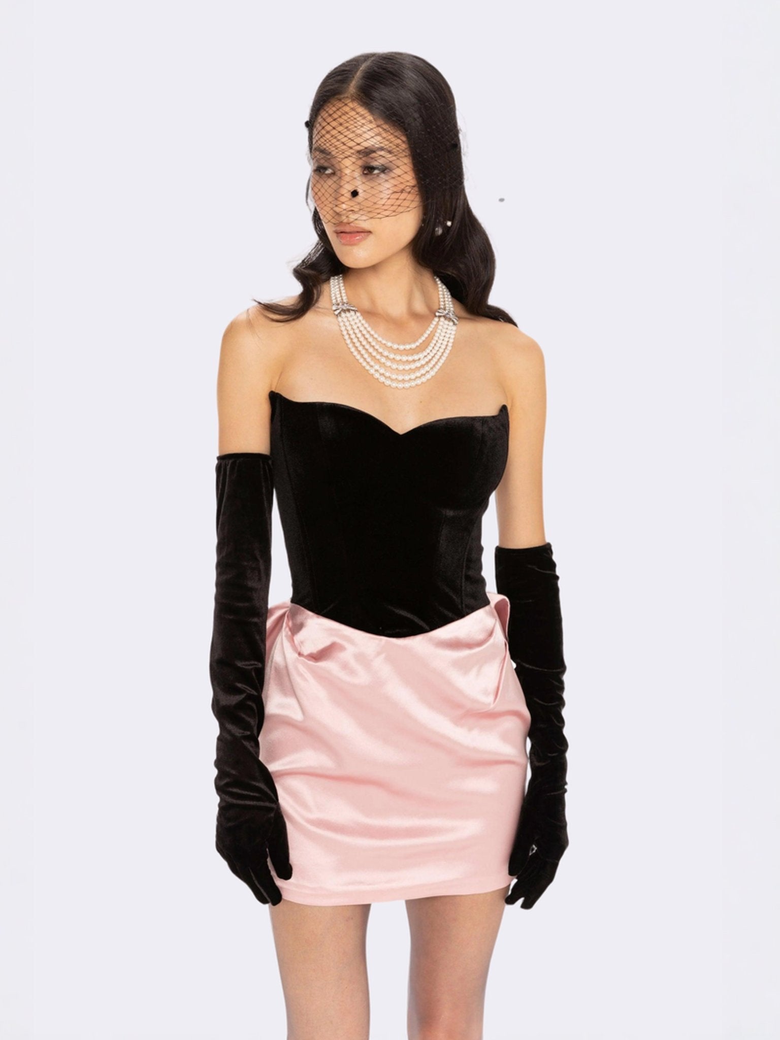 Amelia Bow Mini Dress