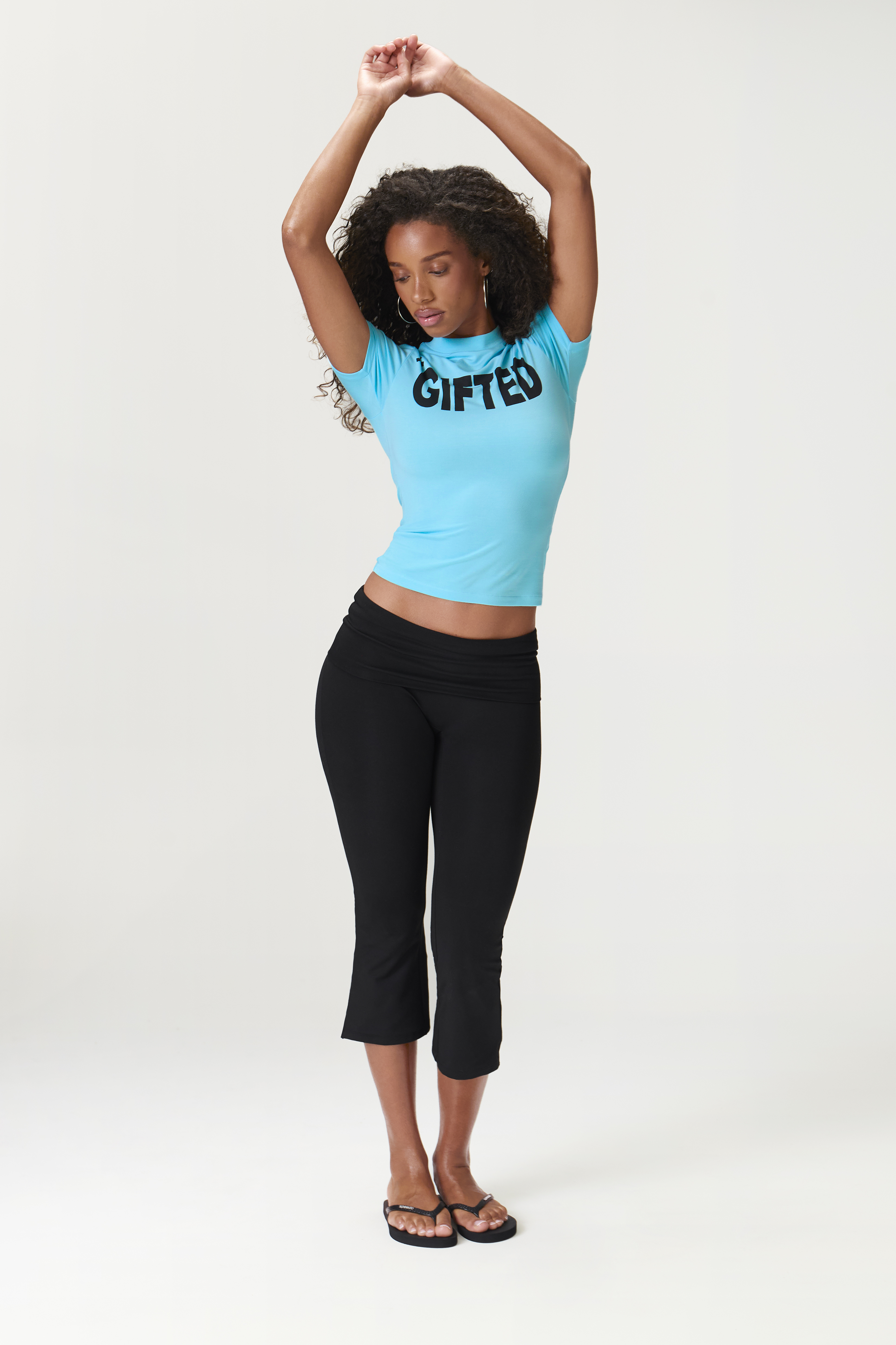 Gifted Baby Tee in Aqua