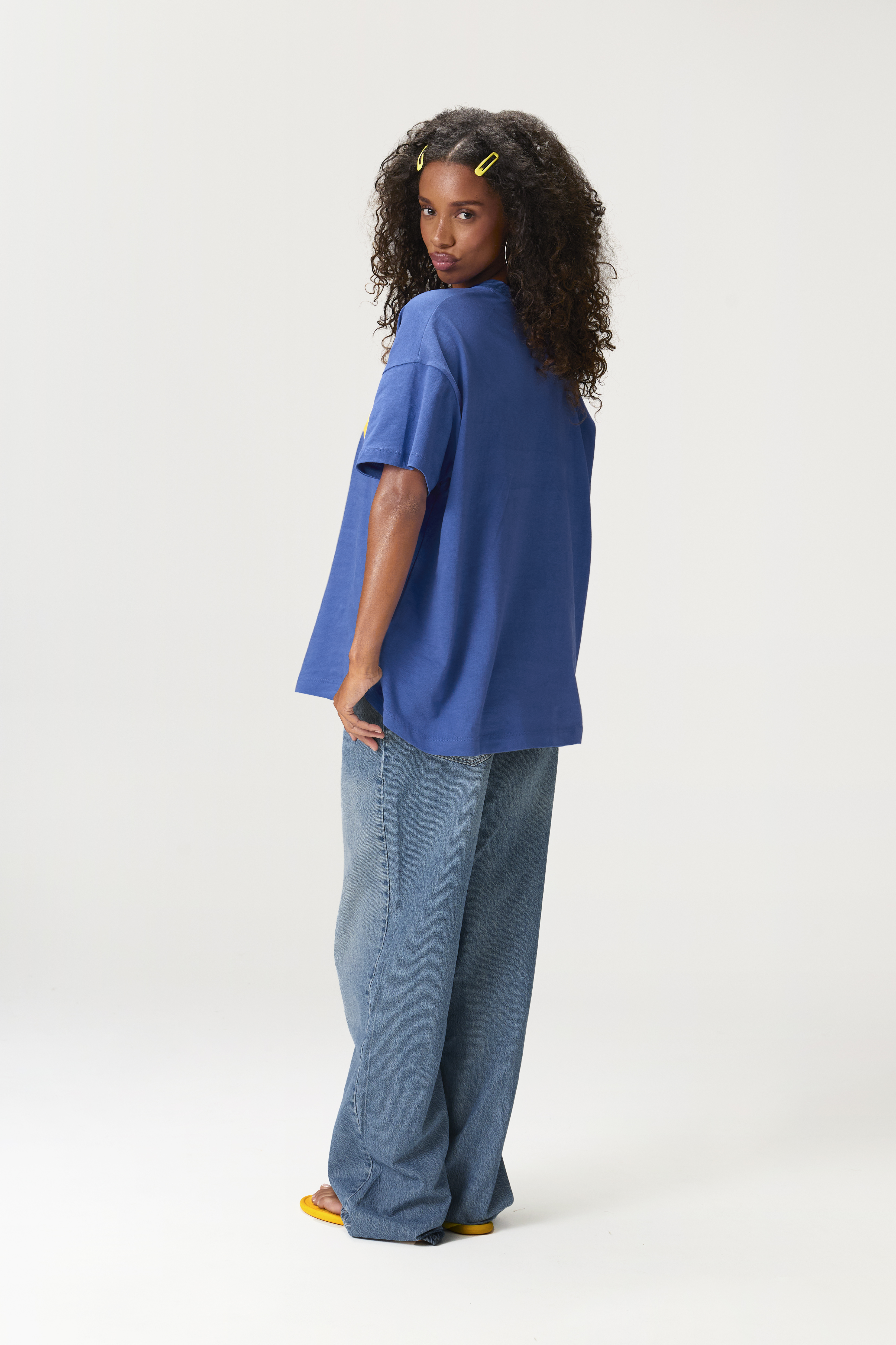 Splashstar Oversized Tee in Bright Blue