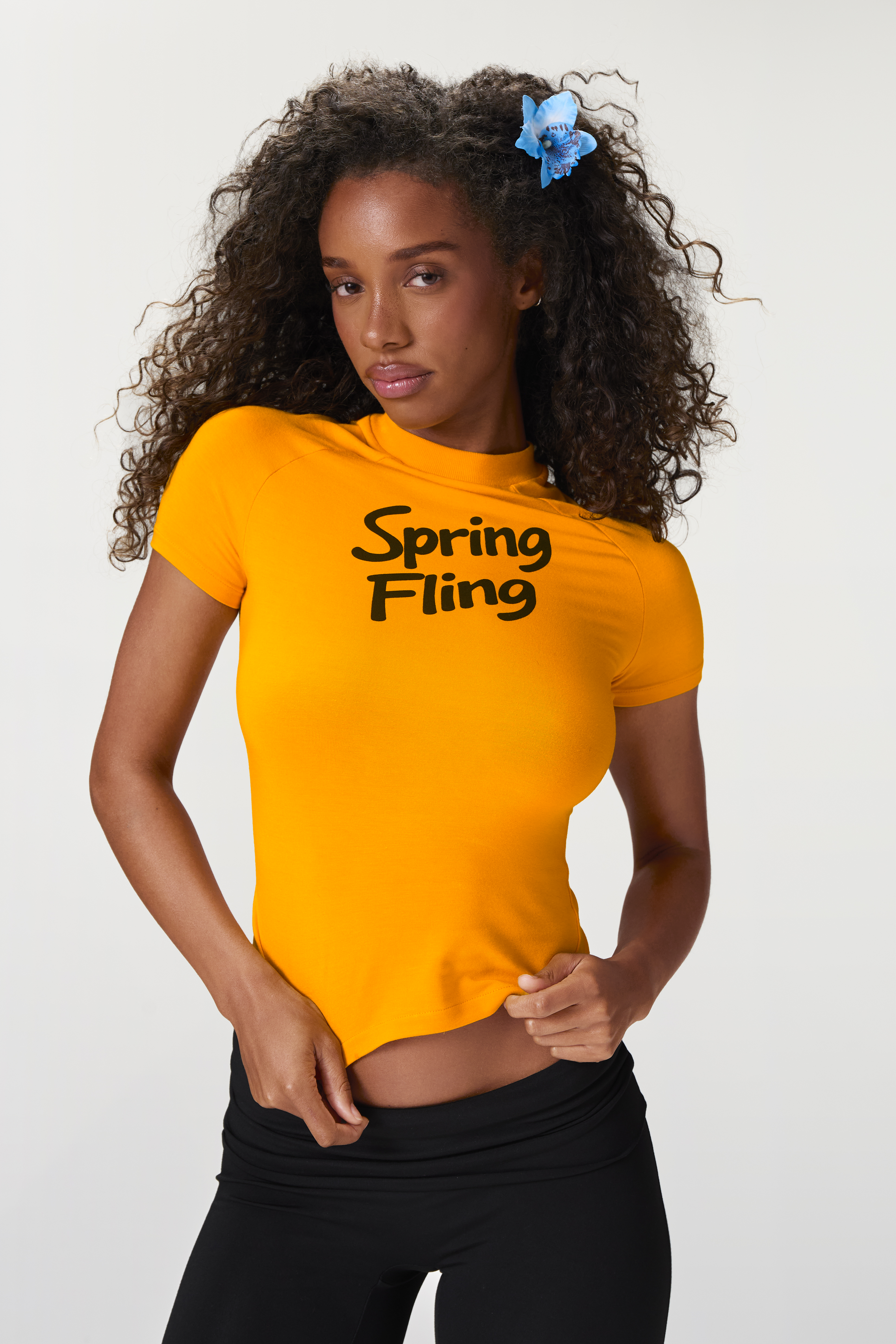 Fling Raglan Baby Tee in Orange
