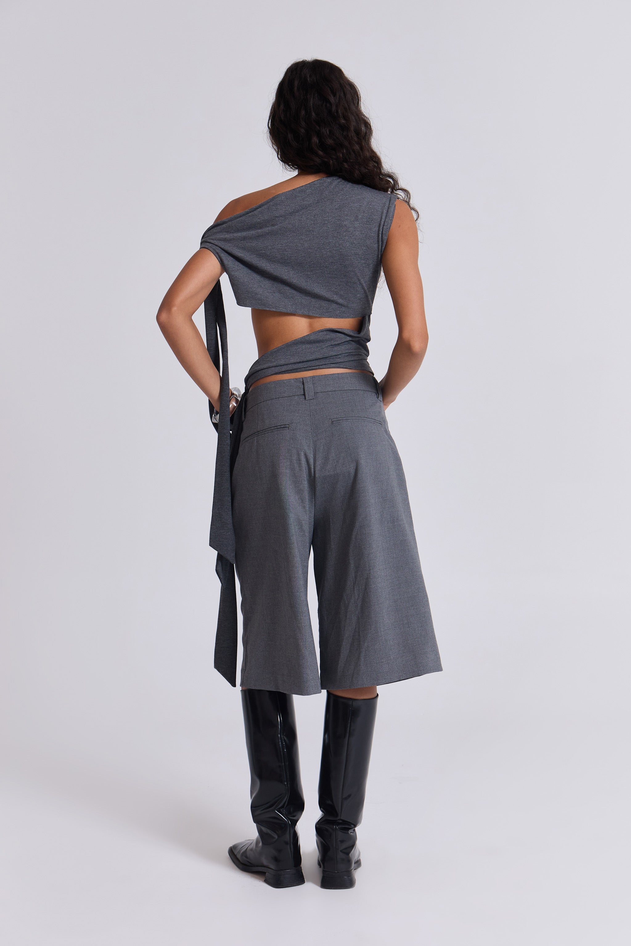 Mena Asymmetric Top in Grey