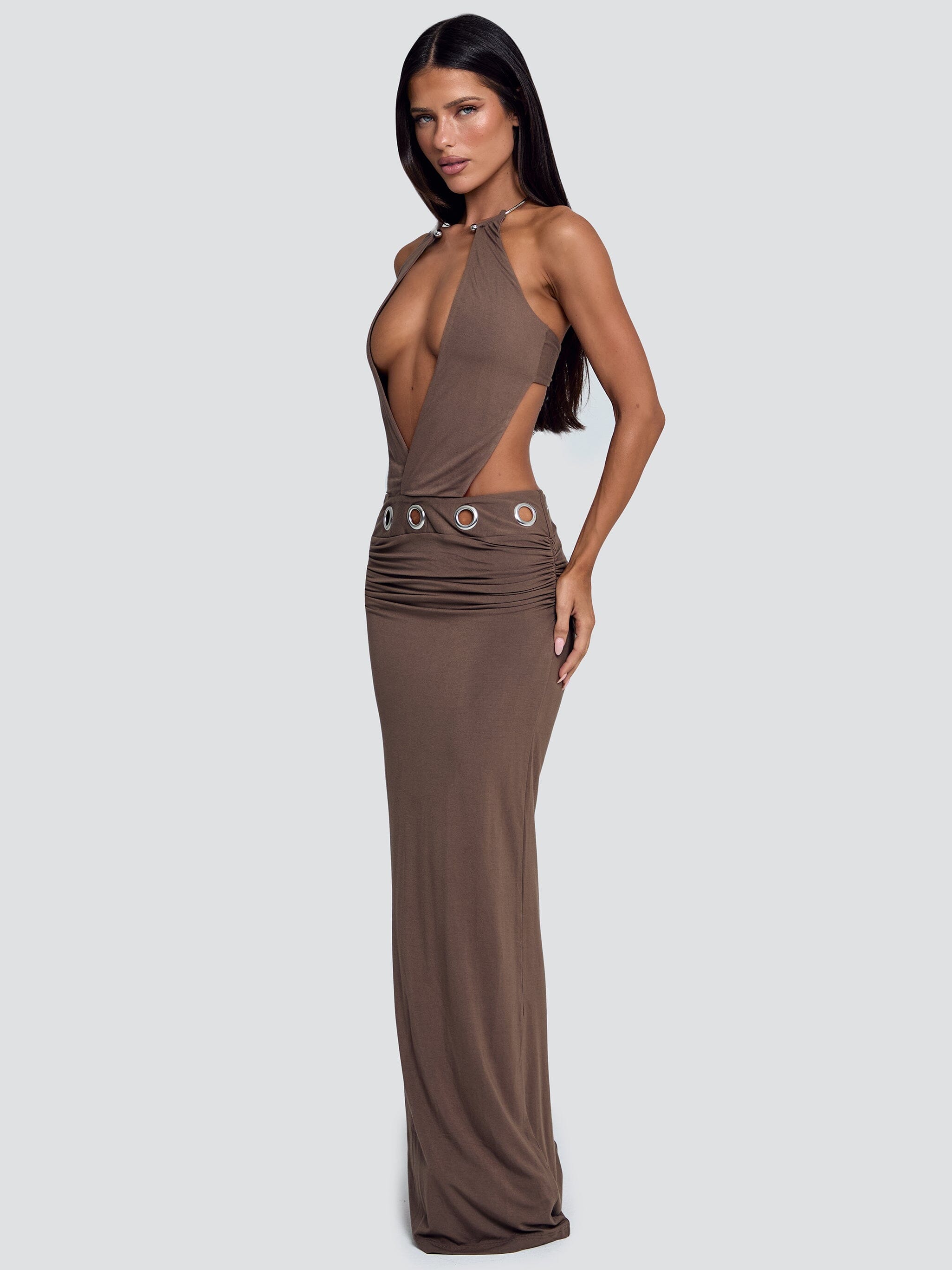 Bellina Maxi Dress Brown