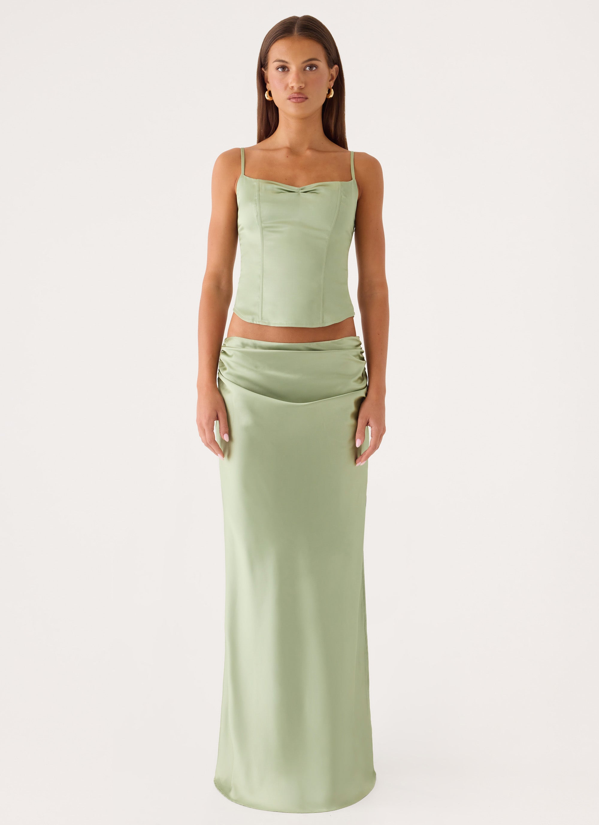 Belle Chime Maxi Skirt - Sage