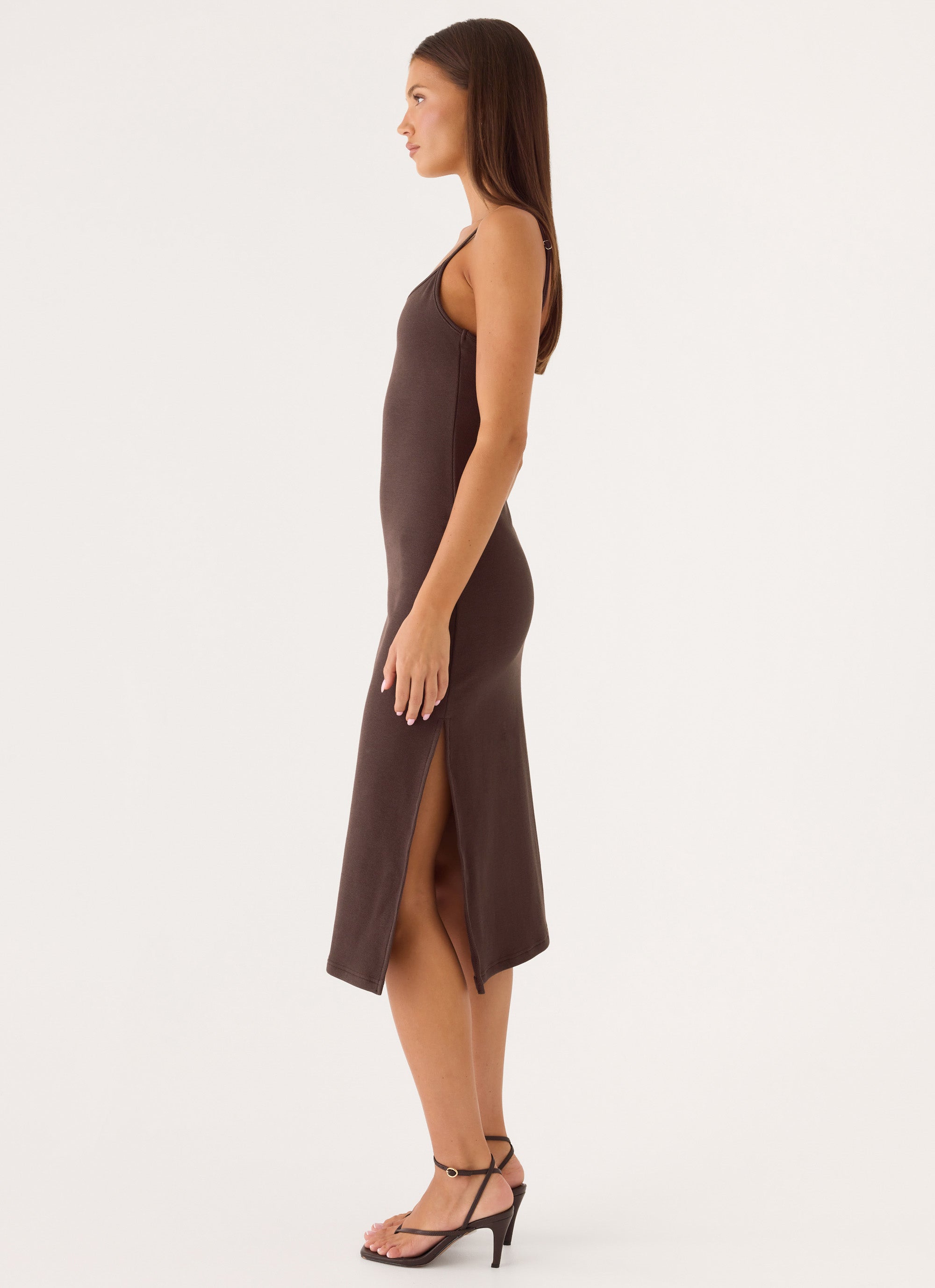 Between Tasks Midi Dress - Chocolate Fudge