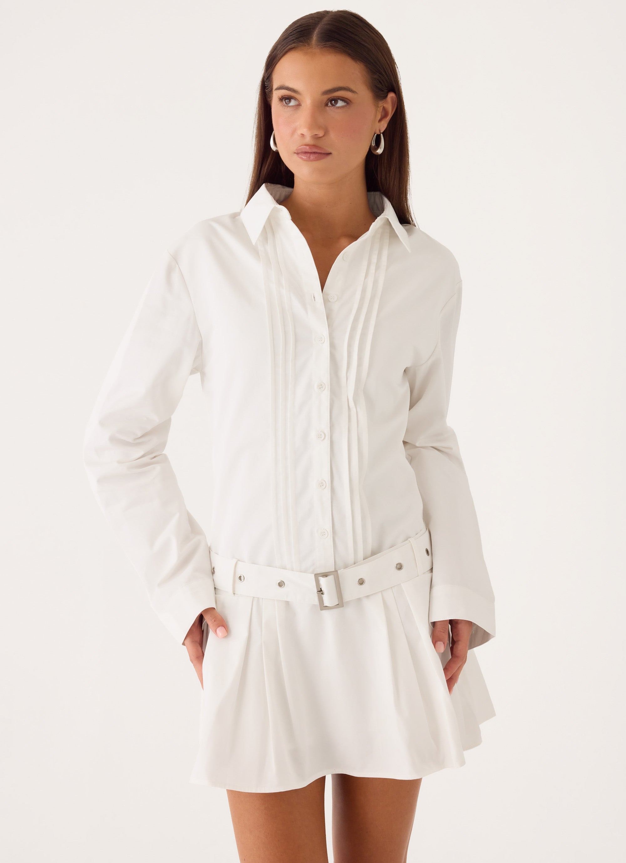 Calipso Shirt Dress - White
