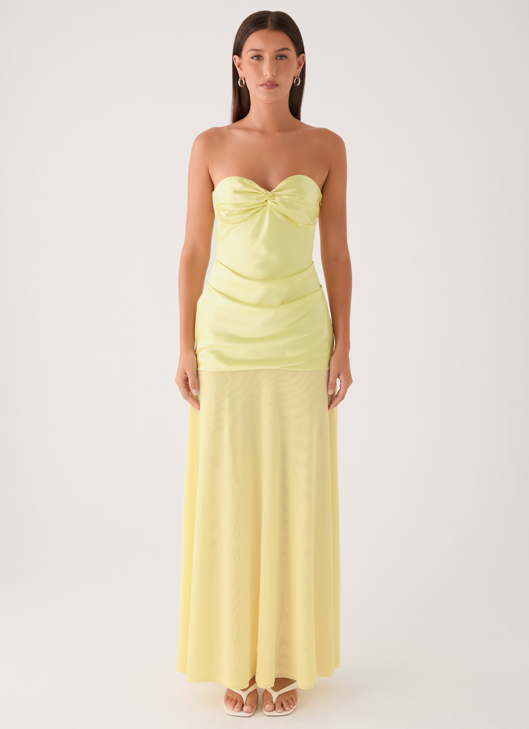 Cierra Strapless Maxi Dress - Yellow