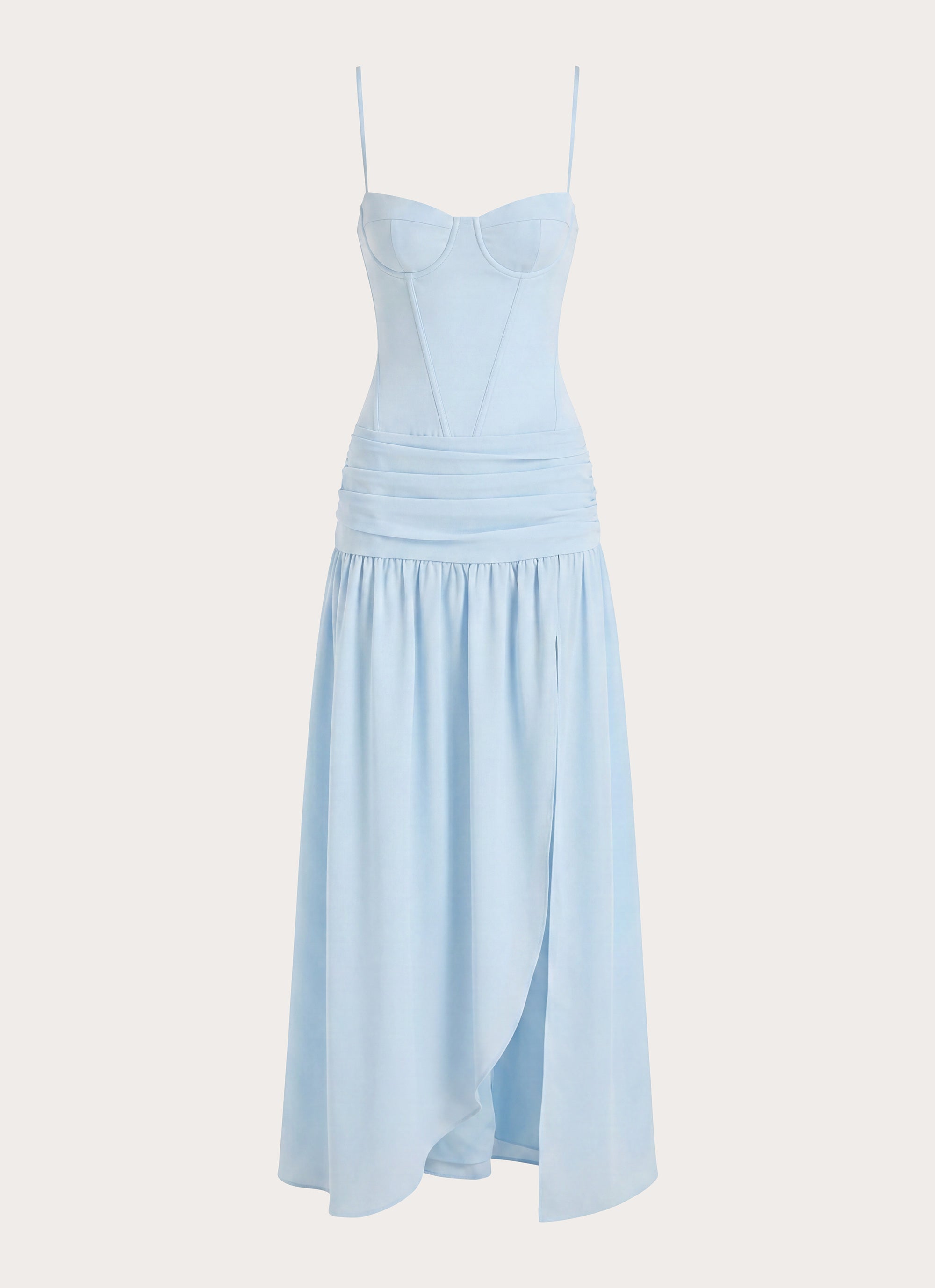Clemence Bustier Maxi Dress - Blue