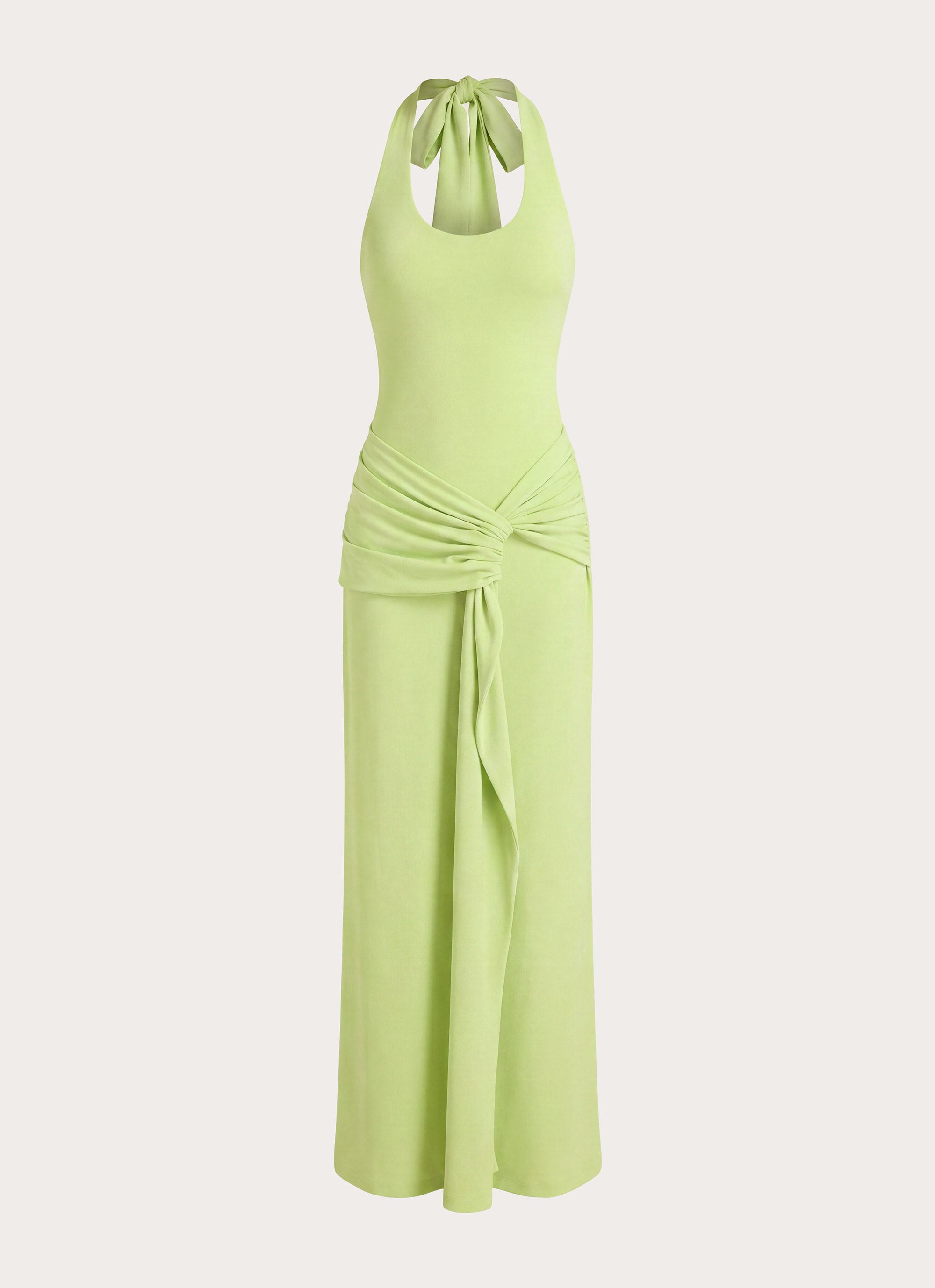Cristal Halter Maxi Dress - Lime