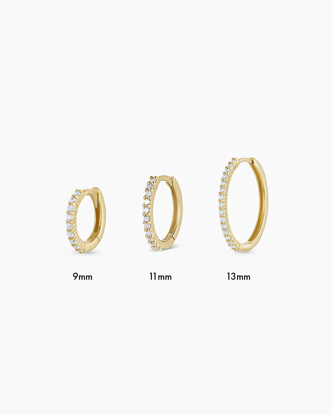 Diamond Pavé Single Huggie