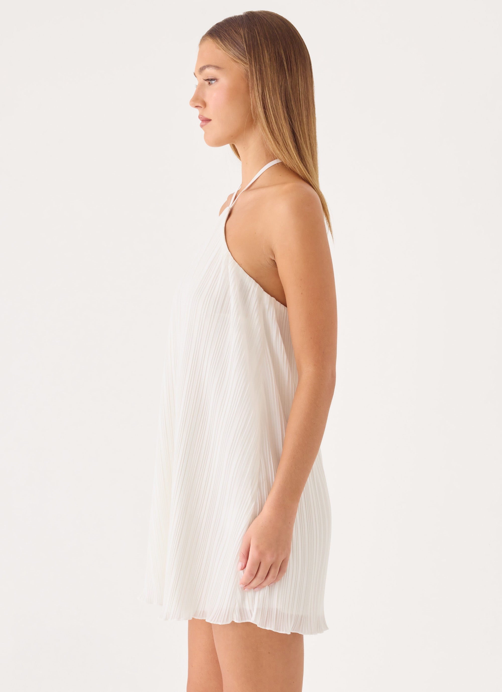Danni Halter Mini Dress - White