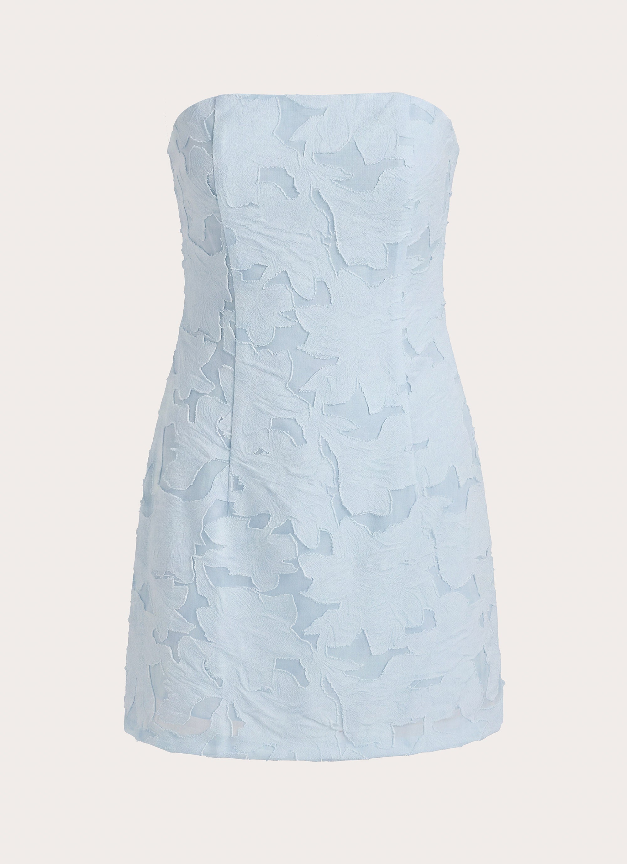 Della Lace Strapless Mini Dress - Blue