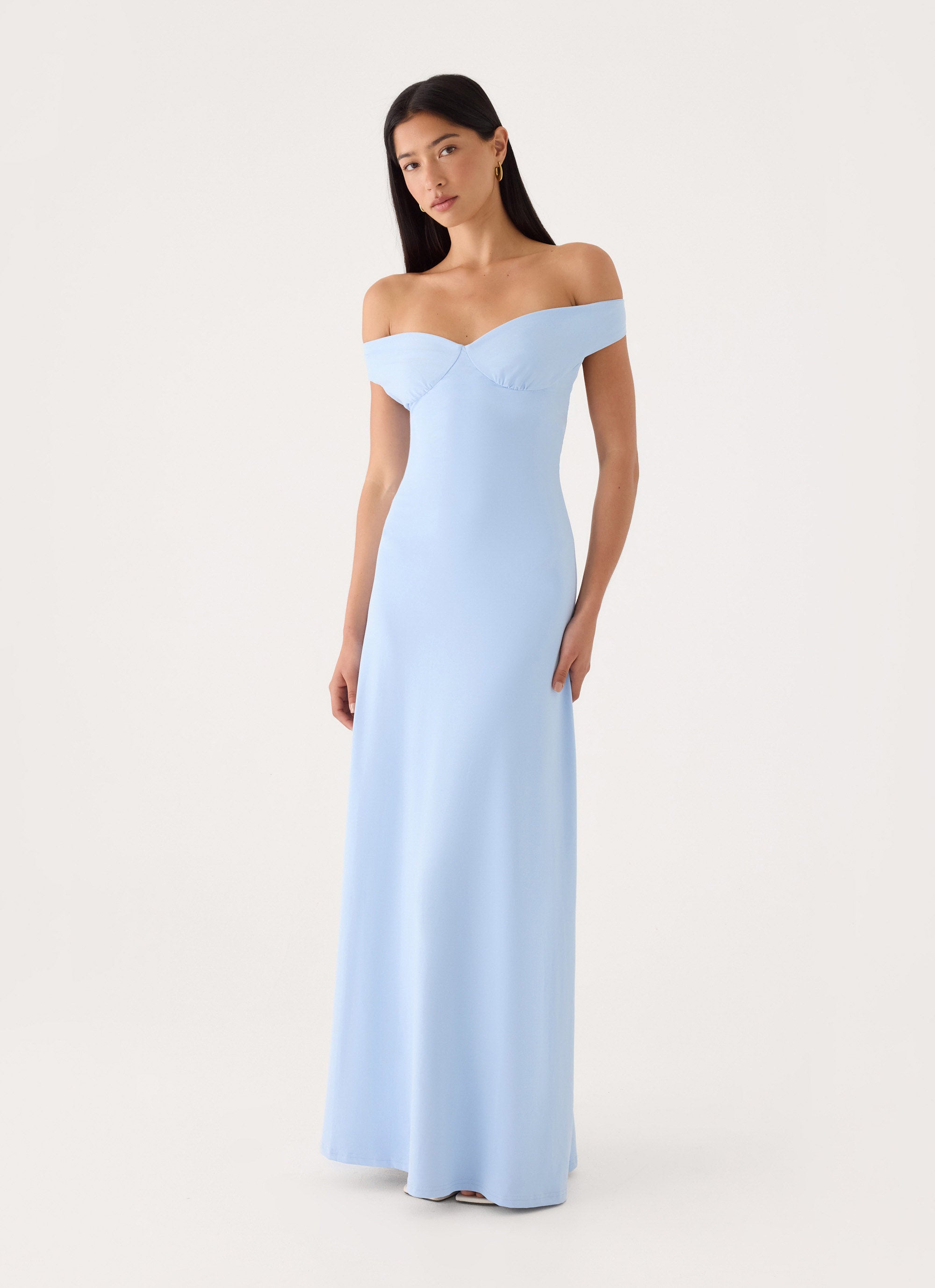Diranda Off Shoulder Maxi Dress - Blue