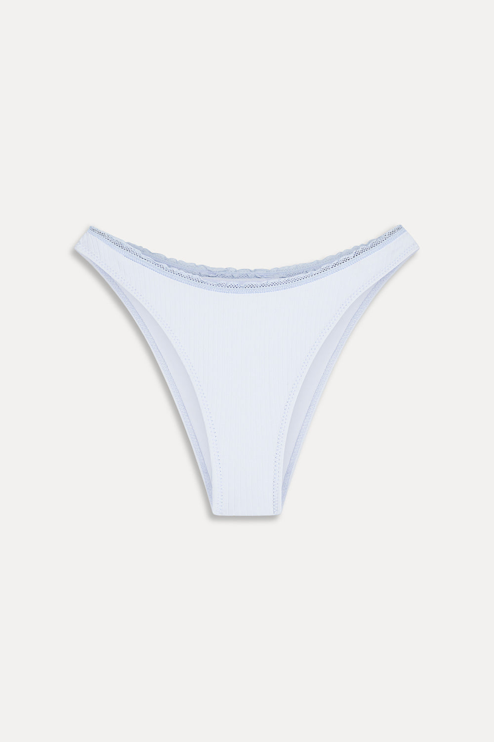 X Paige Lorenze Dove Ribbed Classic Bikini Bottom - Something Blue