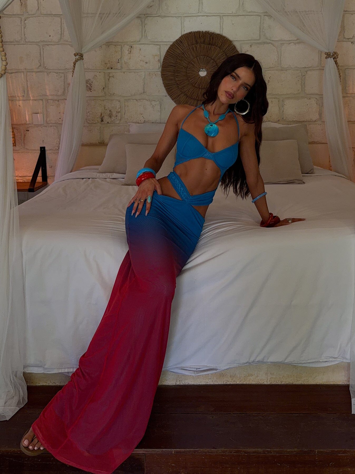 Ellee Maxi Dress Blue Ombre