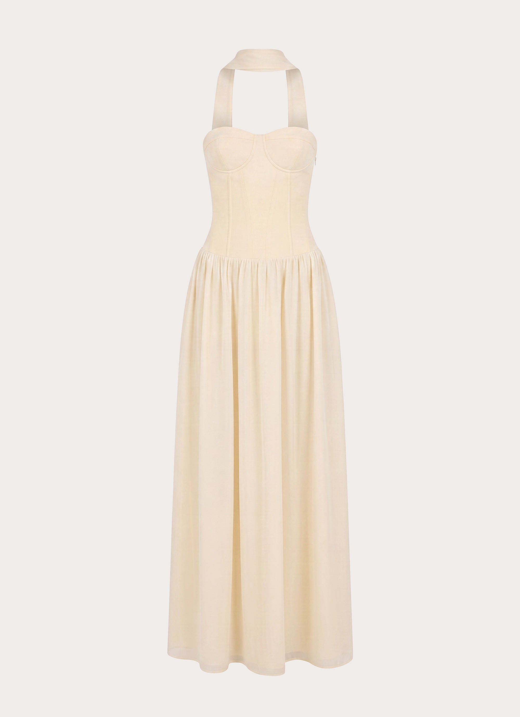 Elianah Scarf Maxi Dress - Yellow