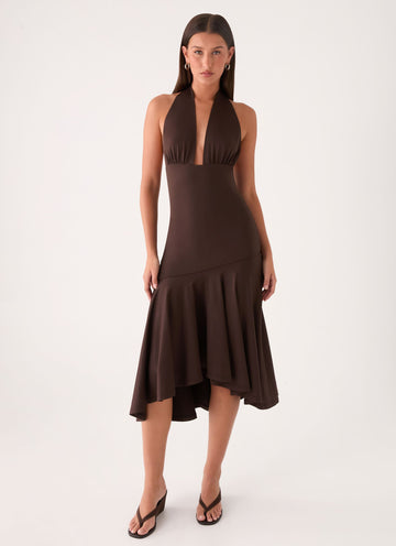 Enyah Midi Dress - Chocolate