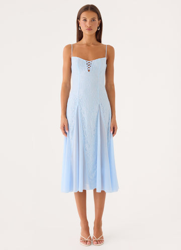 Erynda Midi Dress - Blue