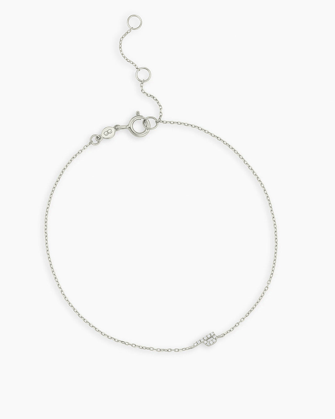 Diamond Pav������ Alphabet Bracelet