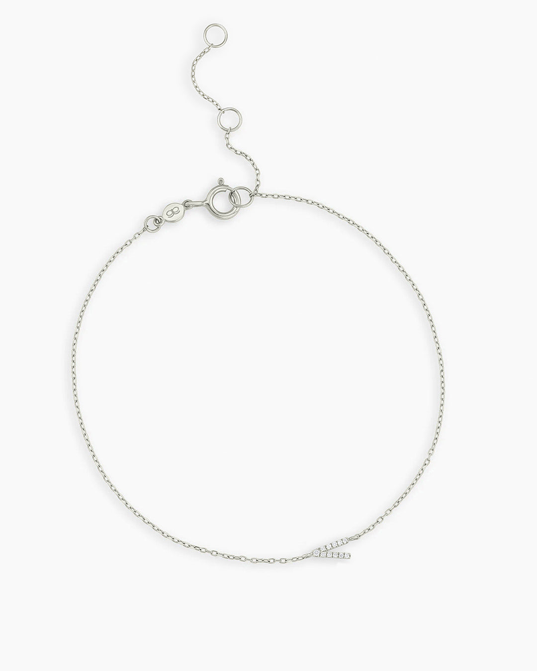 Diamond Pav������ Alphabet Bracelet