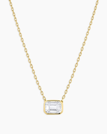 Classic Diamond Emerald Necklace